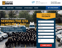 Tablet Screenshot of gitanoroofing.com
